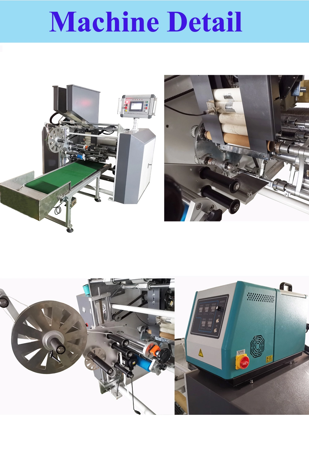 Aluminum Foil PE / PVC Stretch Film Slitter Rewinder Machine