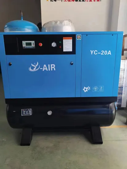 All-in-1 4in1 Industrial Mobile Screw Air Compressor 10HP 15HP 20HP with Dryer Inside for laser Cutting and Packing Machine