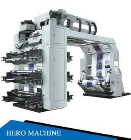 High Speed Multicolor Narrow Web Roll to Rollflexo Printing Machine for Paper, Film, Plastic Bag, Non Woven