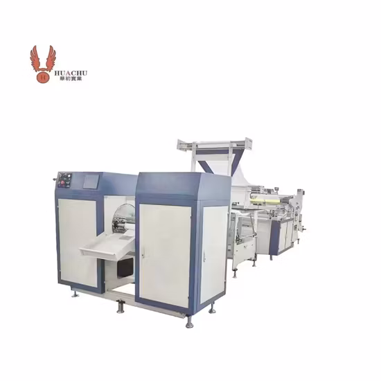 Vollautomatische Kunststoff-Poly-Biologisch abbaubares PE HDPE LDPE Kontinuierliche Kordelzug-Müllbeutelherstellungsmaschine, rollende Zugband-Müllbeutel-auf-Rollen-Maschine